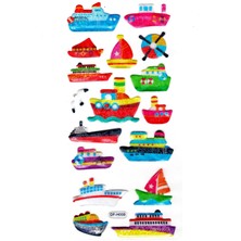 Limmy Işıltılı Sticker Kabartmalı Stiker Defter Planlayıcı Etiket (DFH009)-18X9CM- Gemi