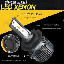 Citroen C4 2012-2017 Kısa Far Uyumlu Şimşek Etkili LED Xenon Premium Series H7