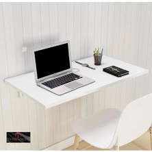 Tekno Trust Suntalam Katlanır Masa Duvara Monte Mini Masası 45CMX60CM Siyah Mermer - Atlantik Çam - Beyaz 60 cm