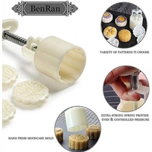 Pearl 50G Mooncake Kalıp Üç Boyutlu Kiraz Çiçeği Çiçekler Set Dıy El Basın Paltolar Pasta Kullanımlık Mutfak Pişirme Aracı | Pişirme ve Pasta Araçları (Yurt Dışından)