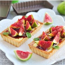 Pearl 10 Adet Dikdörtgen Yapışmaz Kek Kalıbı Tart Tart Kalıbı Çıkarılabilir Alt Yapışmaz Kiş Tavalar Ağır Pizza Tava (Yurt Dışından)