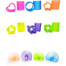 Limmy Mini Kalp Şekilli Neon Pembe Stres Yayı Oyuncak Stres Yayı - 3 cm Çapında - 1 Adet