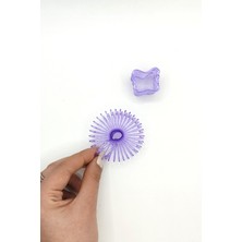 Limmy Mini Kelebek Şekilli Neon Mor Stres Yayı Oyuncak Stres Yayı - 3 cm Çapında - 1 Adet