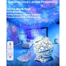 Wair Teknoloji Dinozor Yumurtası Gece Masa Lambası Bluetooth Hoparlör LED Lamba Galaxy Projektör LED Işık