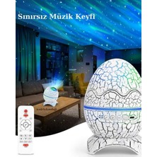 Wair Teknoloji Dinozor Yumurtası Gece Masa Lambası Bluetooth Hoparlör LED Lamba Galaxy Projektör LED Işık