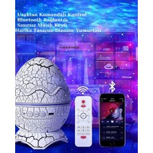 Wair Teknoloji Dinozor Yumurtası Gece Masa Lambası Bluetooth Hoparlör LED Lamba Galaxy Projektör LED Işık