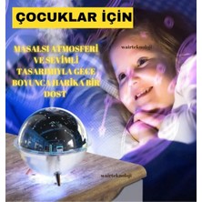 Wair Teknoloji Çocuk ve Bebek Gece Lambası Mini Projeksiyon Lambası Hava Nemlendirici Ultrasonik Şık Tasarım