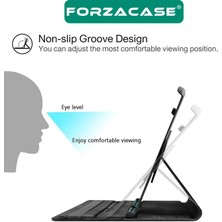 Forzacase Samsung Tab S9 Plus Uyumlu 360 Derece Döner Standlı Kılıf + Temperli Kırılmaz Cam FC012