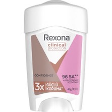 Rexona Clinical Protection Kadın Stick Deodorant Confidence 3x Güçlü Koruma 45 ml