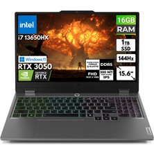 Lenovo Loq 15IRX9 I7-13650HX 16-Gbddr5 1 Tbssd RTX3050 15,6" Fhd Windows 11 Home Taşınabilir Bilgisayar 83DV00HSTR Bt2
