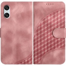 Manyi Mall Sony Xperia 10 Vı Darbeye Deri Kılıf Için Flip Case Geometrik Desen (Yurt Dışından)