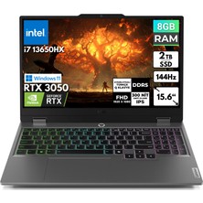 Lenovo Loq 15IRX9 I7-13650HX 8-Gbddr5 2 Tbssd RTX3050 15,6" Fhd Windows 11 Pro Taşınabilir Bilgisayar 83DV00HSTR BT21
