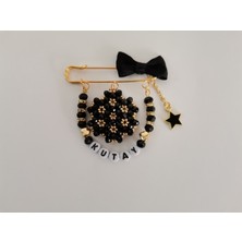 Minik Adımlar Isme Özel Bebek Yaka , Yastık ve Beşik Iğnes