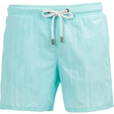 Miami Beach Mint Su Itici Özellikli Naylon Kumaş Düz Renk Basic Erkek Plaj Deniz Şort Mayo - 540-MINT