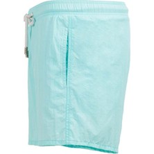 Miami Beach Mint Su Itici Özellikli Naylon Kumaş Düz Renk Basic Erkek Plaj Deniz Şort Mayo - 540-MINT
