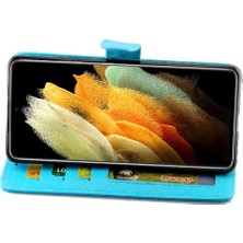 SZY Mall Samsung Galaxy S21 Ultra 5g Kart Tutucu Kickstand Manyetik Için Flip Case (Yurt Dışından)