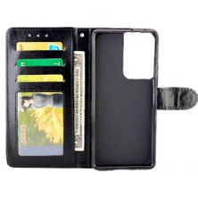 SZY Mall Samsung Galaxy S21 Ultra 5g Kart Tutucu Kickstand Manyetik Için Flip Case (Yurt Dışından)