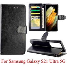 SZY Mall Samsung Galaxy S21 Ultra 5g Kart Tutucu Kickstand Manyetik Için Flip Case (Yurt Dışından)