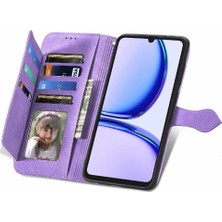 SZY Mall Realme Not 50 Çok Renkli Flip Fermuar Tarzı Cüzdan Yuvası Için Flip Case (Yurt Dışından)