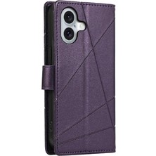 SZY Mall IPhone 16 Için Flip Case Kickstand Üç Kart Yuvaları Darbeye Şok (Yurt Dışından)