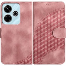 SZY Mall Xiaomi Redmi 13 Için Flip Case Geometrik Desen Darbeye Deri Kılıf Pu (Yurt Dışından)