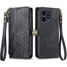 SZY Mall Realme Not 50 Için Flip Case Basit Iş Darbeye Kapak Kapak Cüzdan (Yurt Dışından)