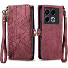 SZY Mall Infinix Not 40 Cüzdan Için Flip Case Basit Iş Kapak Kapak Darbeye (Yurt Dışından)