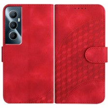 SZY Mall Realme C65 Flip Iş Geometrik Desen Pu Deri Flip Case (Yurt Dışından)