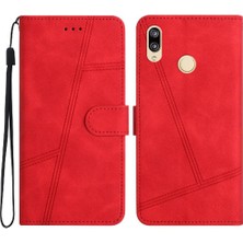 SZY Mall Huawei P20 Lite Için Flip Case Bilek Kayışı Cüzdan Pu Deri Flip Folio (Yurt Dışından)