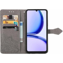 SZY Mall Realme Not 50 Için Flip Case Deri Kılıf Kapak Basit Iş (Yurt Dışından)