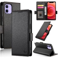 SZY Mall IPhone 12 Cüzdan Günlük Kullanım Için Flip Case Kart Yuvaları Flip Iş (Yurt Dışından)