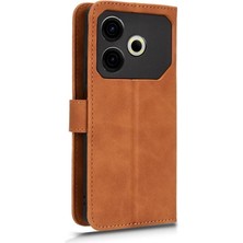 SZY Mall Tecno Pova 6 Neo Yan Toka Kart Yuvaları Tutucu Pu Deri Için Flip Case (Yurt Dışından)