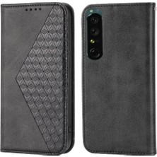 SZY Mall Sony Xperia 1 Iv Için Flip Case Cüzdan El Kayışı Günlük Kullanım Standı Eşkenar Dörtgen (Yurt Dışından)