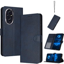 SZY Mall Toka Saf Renk Kickstand ile Honor 200 5g Pu Deri Için Flip Case (Yurt Dışından)