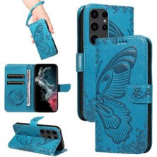 SZY Mall Kredi Kartı Yuvası ile Samsung Galaxy S23 Ultra Için Flip Case Yüksek Kalite (Yurt Dışından)