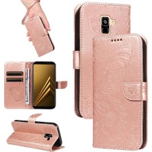 Manyi Mall Samsung Galaxy A8 2018 Için Flip Case Kredi ile Ayrılabilir El Kayışı (Yurt Dışından)