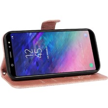 Manyi Mall Samsung Galaxy A6 Artı Kredi Kartı Yuvası Kabartmalı Yüksek Flip Case (Yurt Dışından)