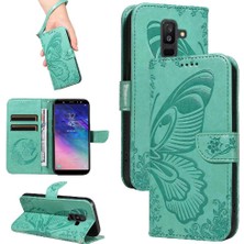 Manyi Mall Samsung Galaxy A6 Artı Kredi Kartı Yuvası Kabartmalı Yüksek Flip Case (Yurt Dışından)