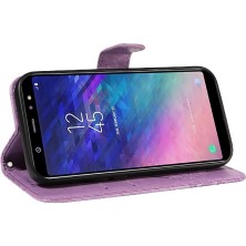 Manyi Mall Samsung Galaxy A6 Artı Kredi Kartı Yuvası Kabartmalı Yüksek Flip Case (Yurt Dışından)