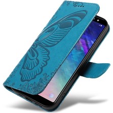 Manyi Mall Samsung Galaxy A6 Artı Kredi Kartı Yuvası Kabartmalı Yüksek Flip Case (Yurt Dışından)