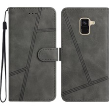 SZY Mall Samsung Galaxy A8 Artı 2018 Tam Koruma Için Flip Case Cüzdan Pu Bilek (Yurt Dışından)