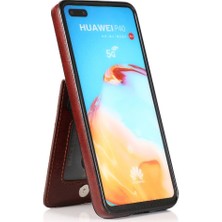 SZY Mall Kredi Kartı Cüzdan Toka ile Huawei P40 Pro Kart Tutucu ile Uyumlu (Yurt Dışından)