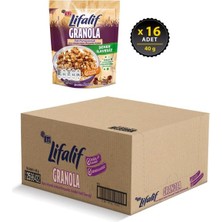 Eti Lifalif Granola Kuru Vişneli, Kakao Parçacıklı, Fındıklı 40 G x 16 Adet