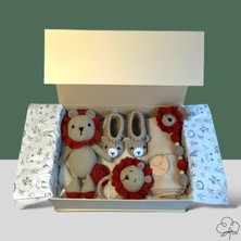 Baby Pinguini  Bebek Hediye Kutusu / Kişiselleştirilebilir Babyshower Yenidoğan Hediye Seti -  Lion Box 1