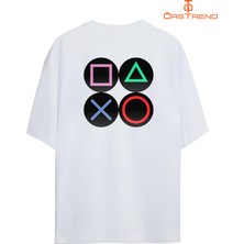 Ors Trend Playstation Baskılı Oversize Tişört