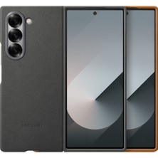 Samsung Galaxy Fold6 Vegan Deri Kılıf - Taba