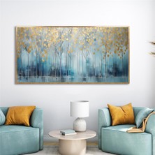 Tablosan Yağlı Boya Dokulu Tablo Soyut Ağaç Manzara U01007