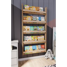 Zeo Wood Design Montessori 5 Raflı Mdf Çocuk Kitaplığı 154*80 cm - sonoma