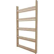 Zeo Wood Design Montessori 5 Raflı Mdf Çocuk Kitaplığı 154*80 cm - sonoma