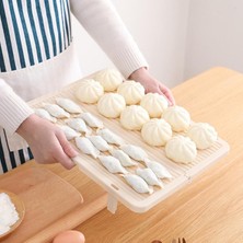 Xifu Shop B No.4 Tarzı Dumpling Perde Makarna Tek Kat Kapak Paspas Yaratıcı Mutfak Katlanabilir Paspas Kapak Perde Dumpling Tepsi Koymak (Yurt Dışından)